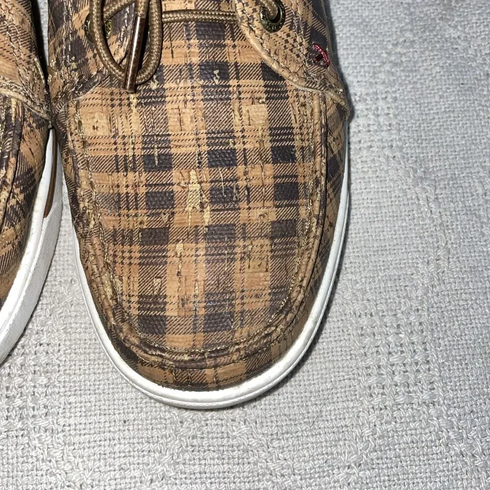 Twisted X Boots Men’s Casual Shoes Size 8.5 Tan Plaid Leather Going Out Comfort